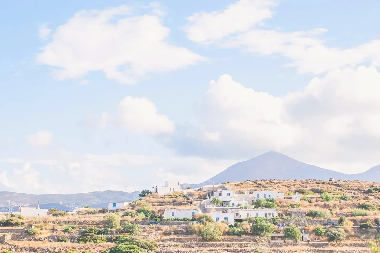 Milos, Greece I Panoramic view of wild mountains hahnemühle by Julie Travel Photography