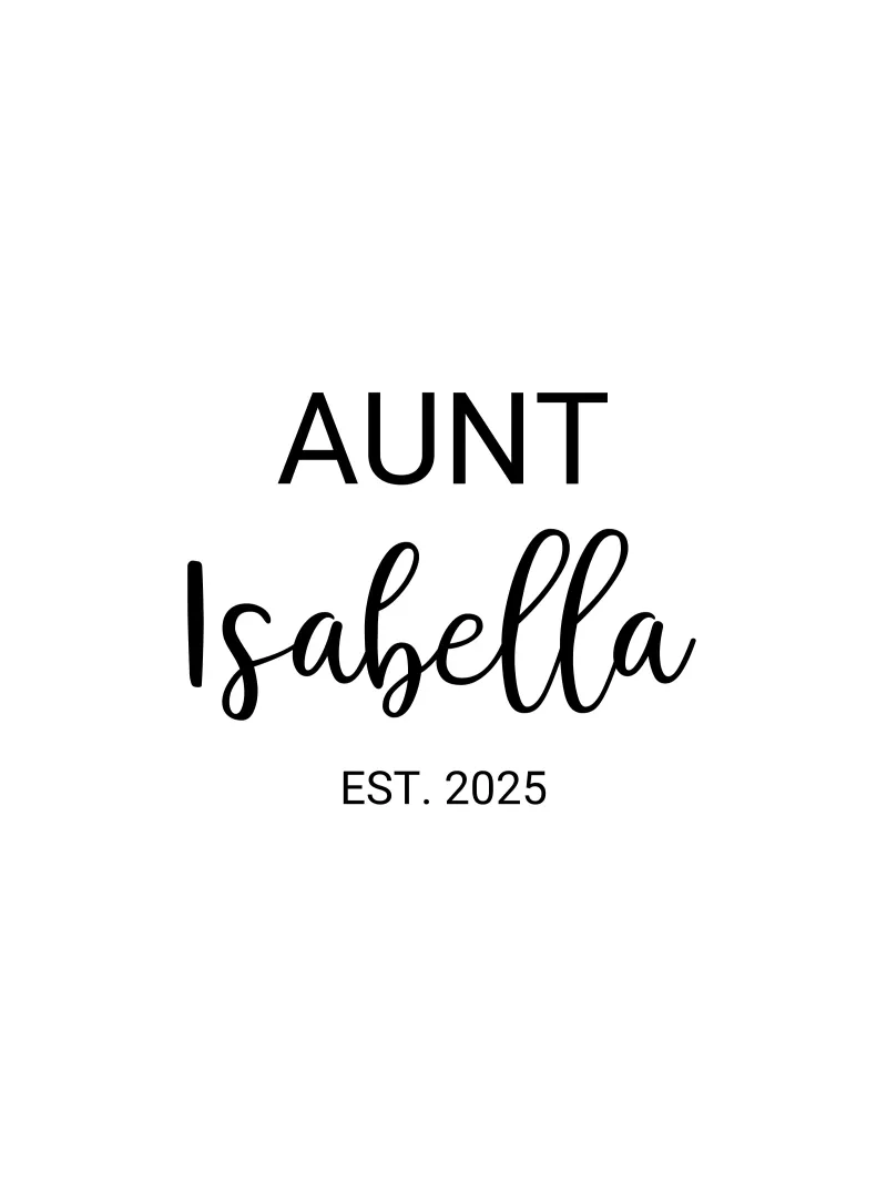Personalisierte Tante Name Geburt Ankündigung Hahnemühle von Personalized Art