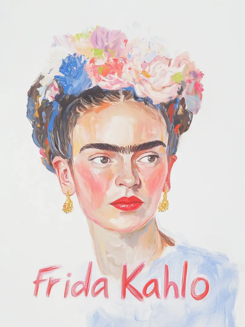Pastellfarben Kunst mit Frida Acryl-Glas von Carinaprint