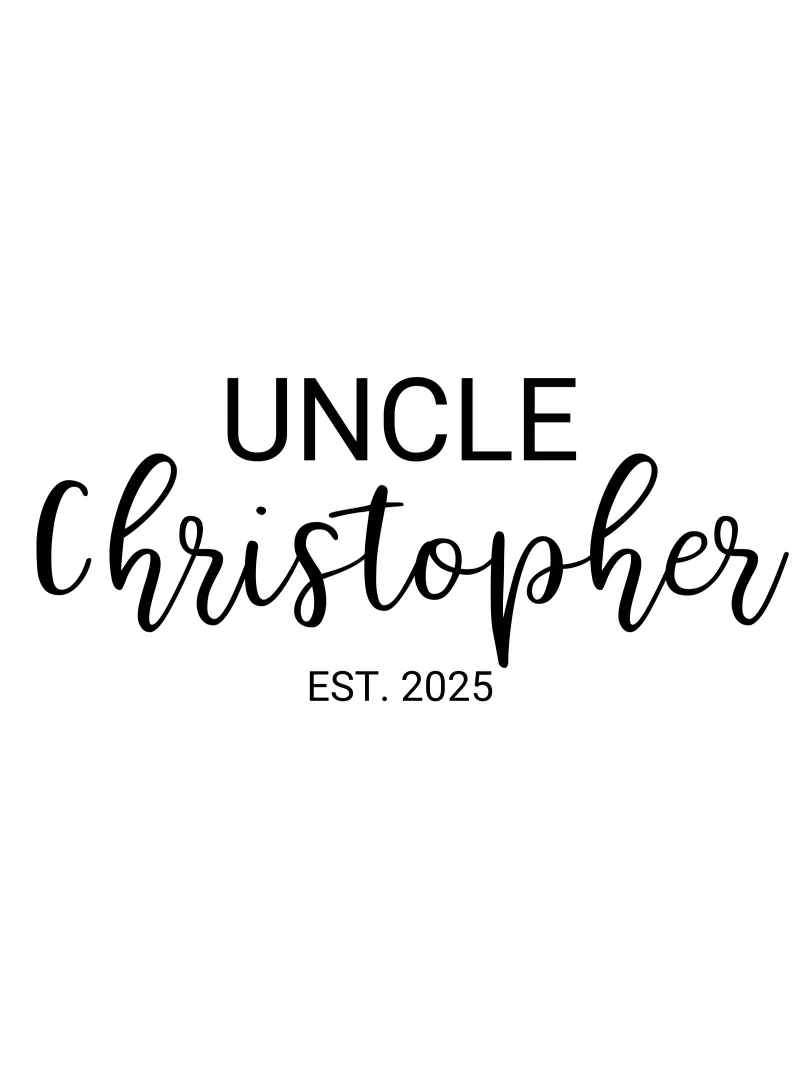 Personalisierte Onkel Name Geburt Annoucement Hahnemühle von Personalized Art