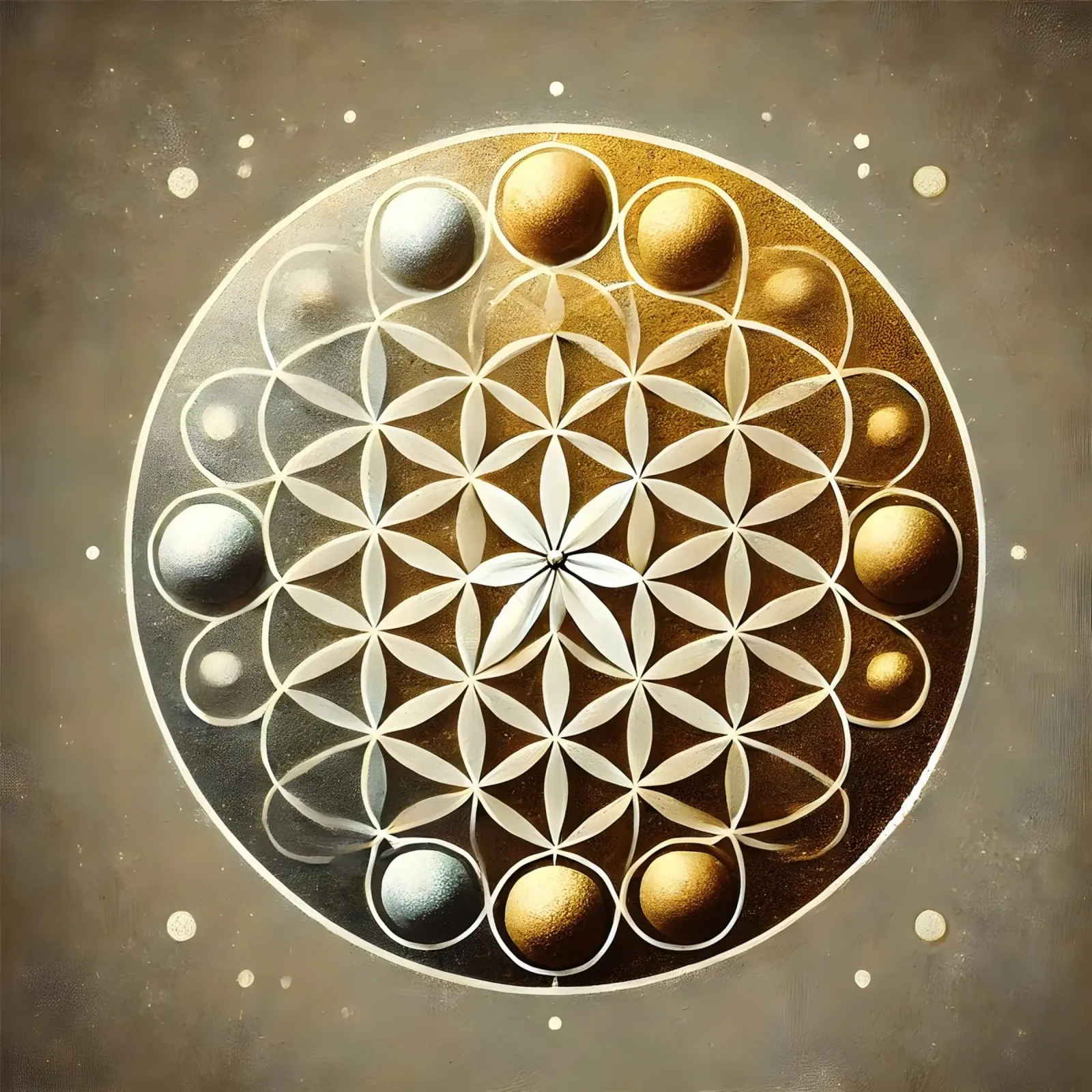 Fiore della vita oro carta hahnemühle da spiritual