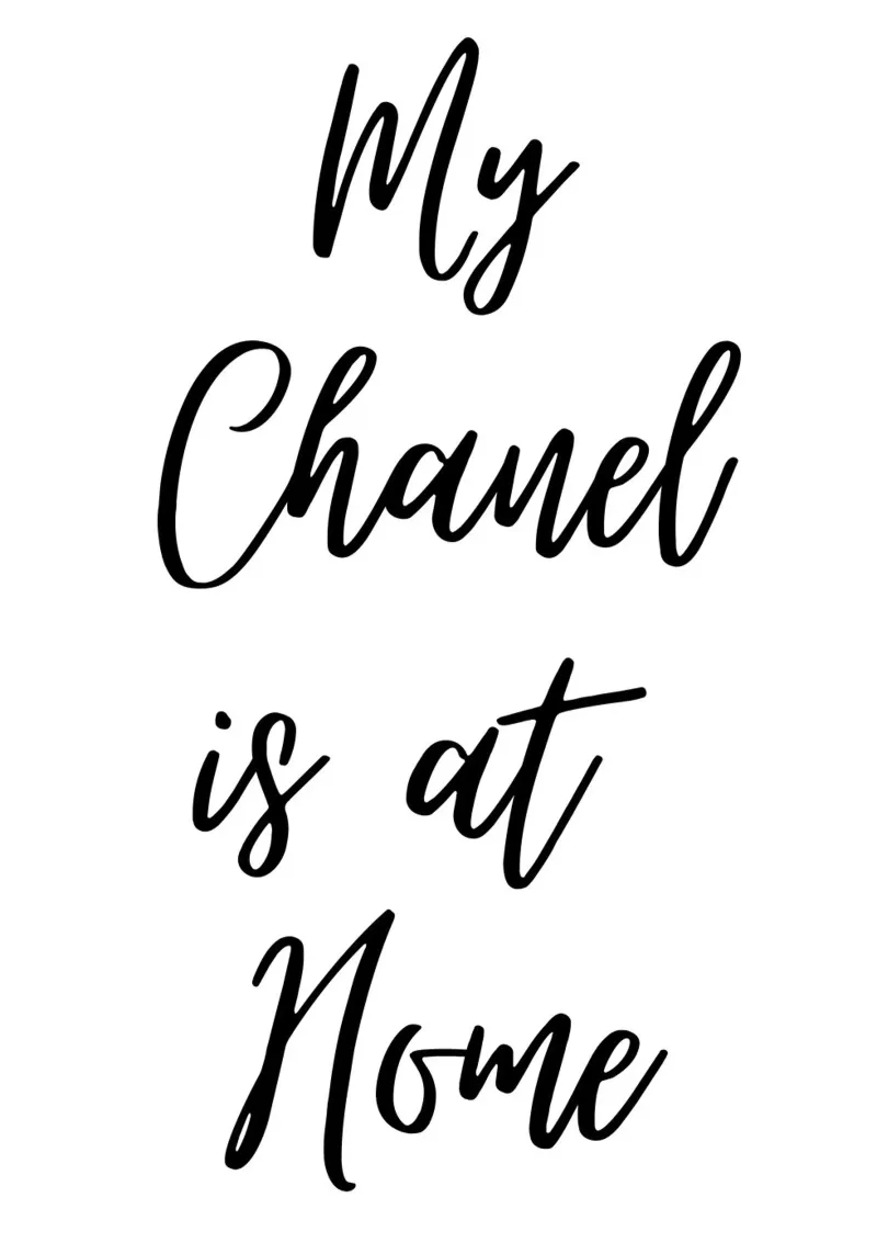 My chanel is at home canvas with Floater frame by pdigitalprints