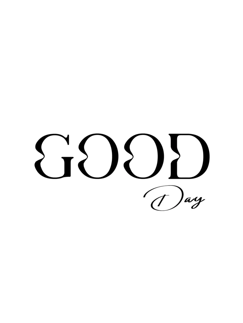 Tipografía simple Good Day metacrilato de YV TYPOGRAPHY