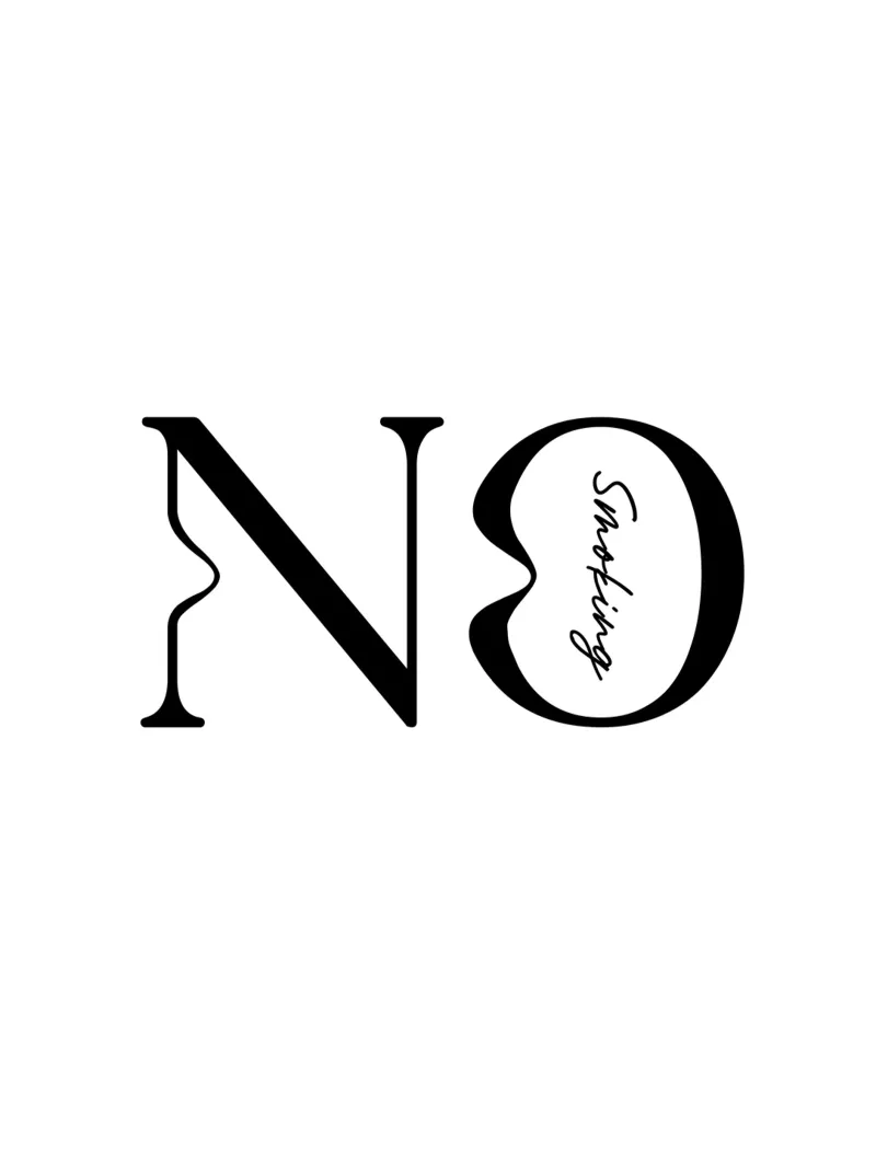 Tipografia semplice No Smoking pellicola backlit da YV TYPOGRAPHY