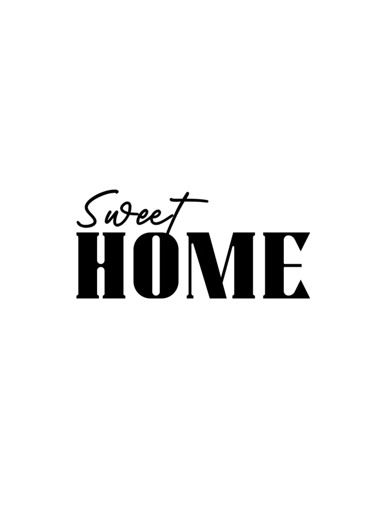 Sweet Home Tipografia semplice pellicola backlit da YV TYPOGRAPHY