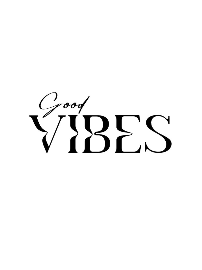 Semplice tipografia Good Vibes pellicola backlit da YV TYPOGRAPHY