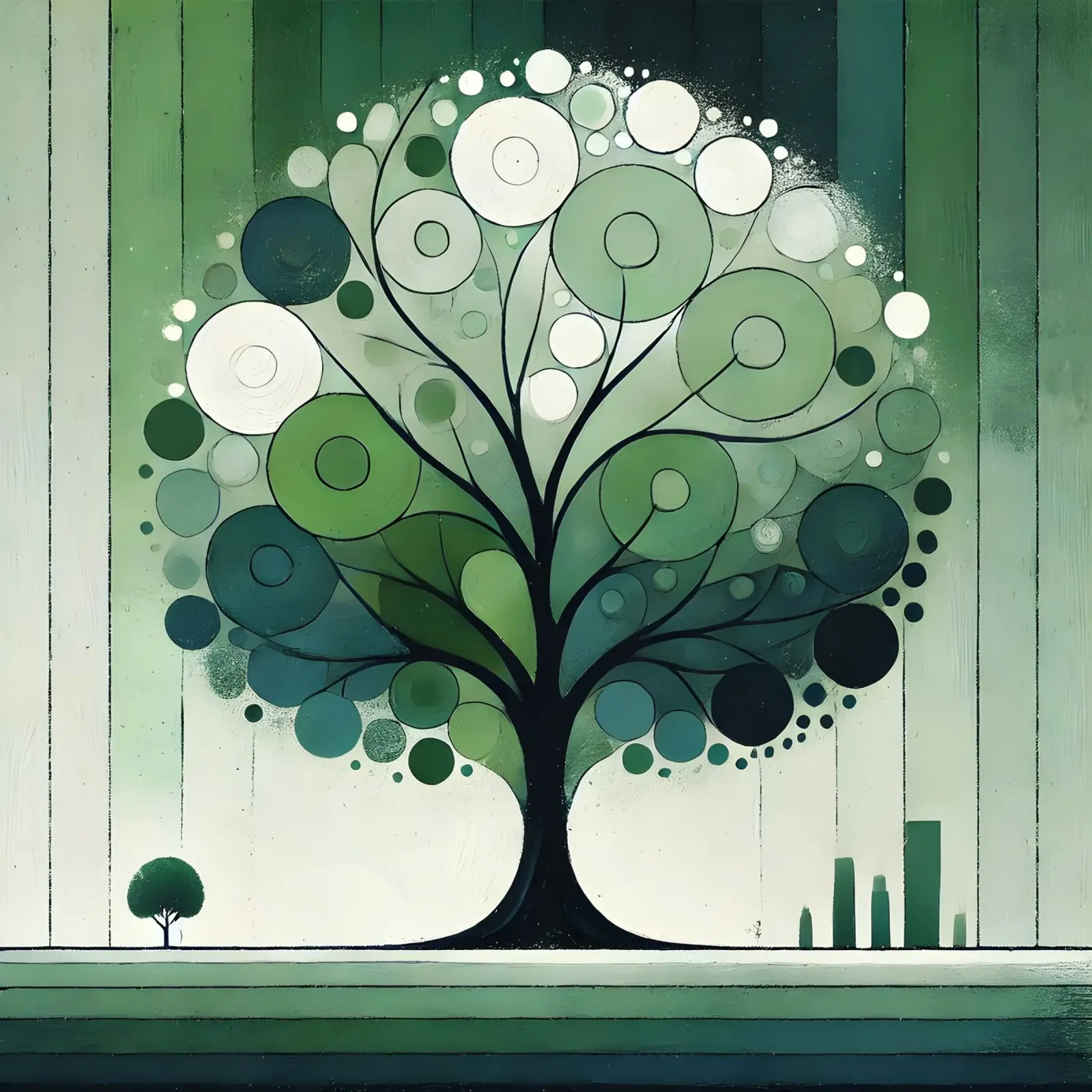 Verde albero pellicola backlit da spiritual