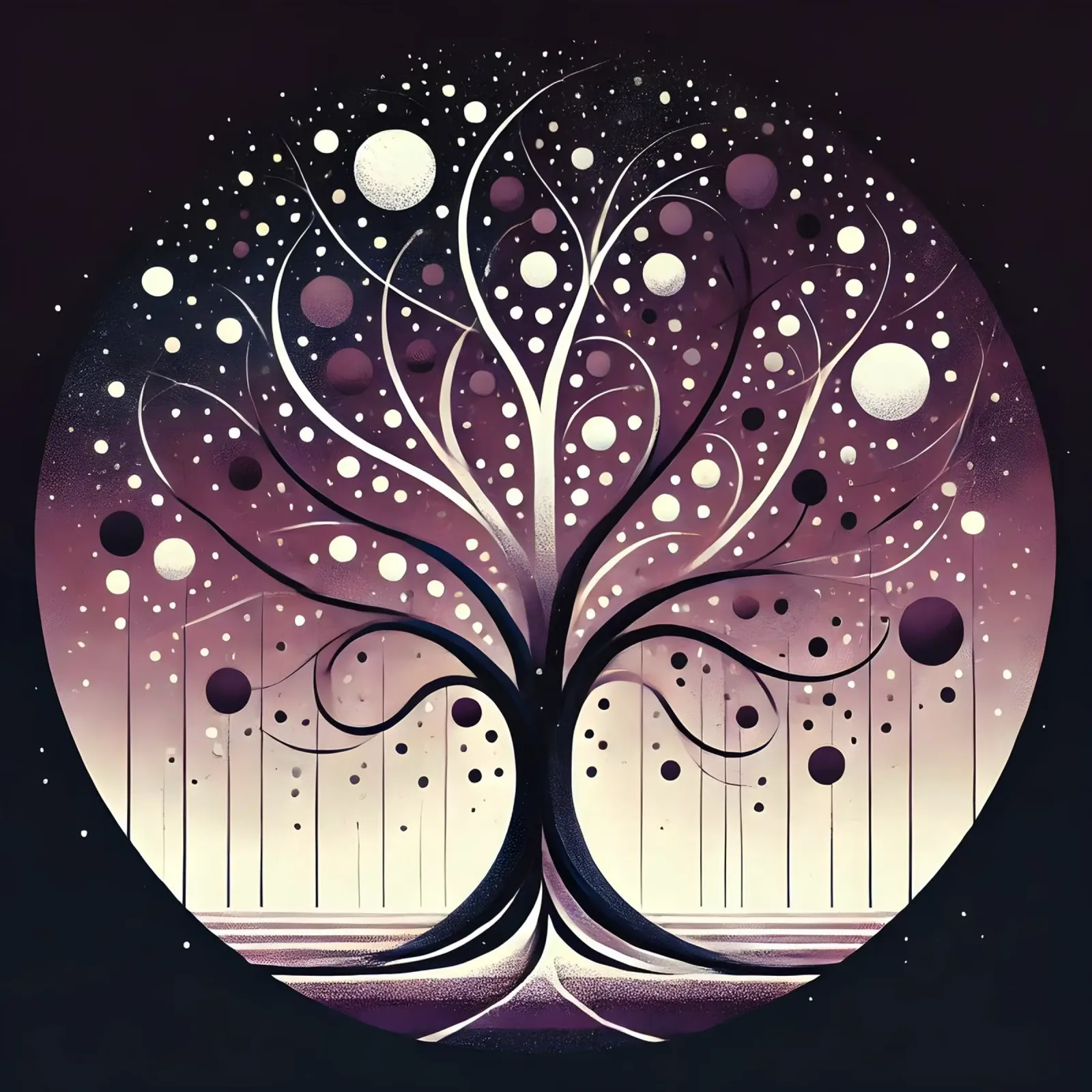 Albero viola pellicola backlit da spiritual