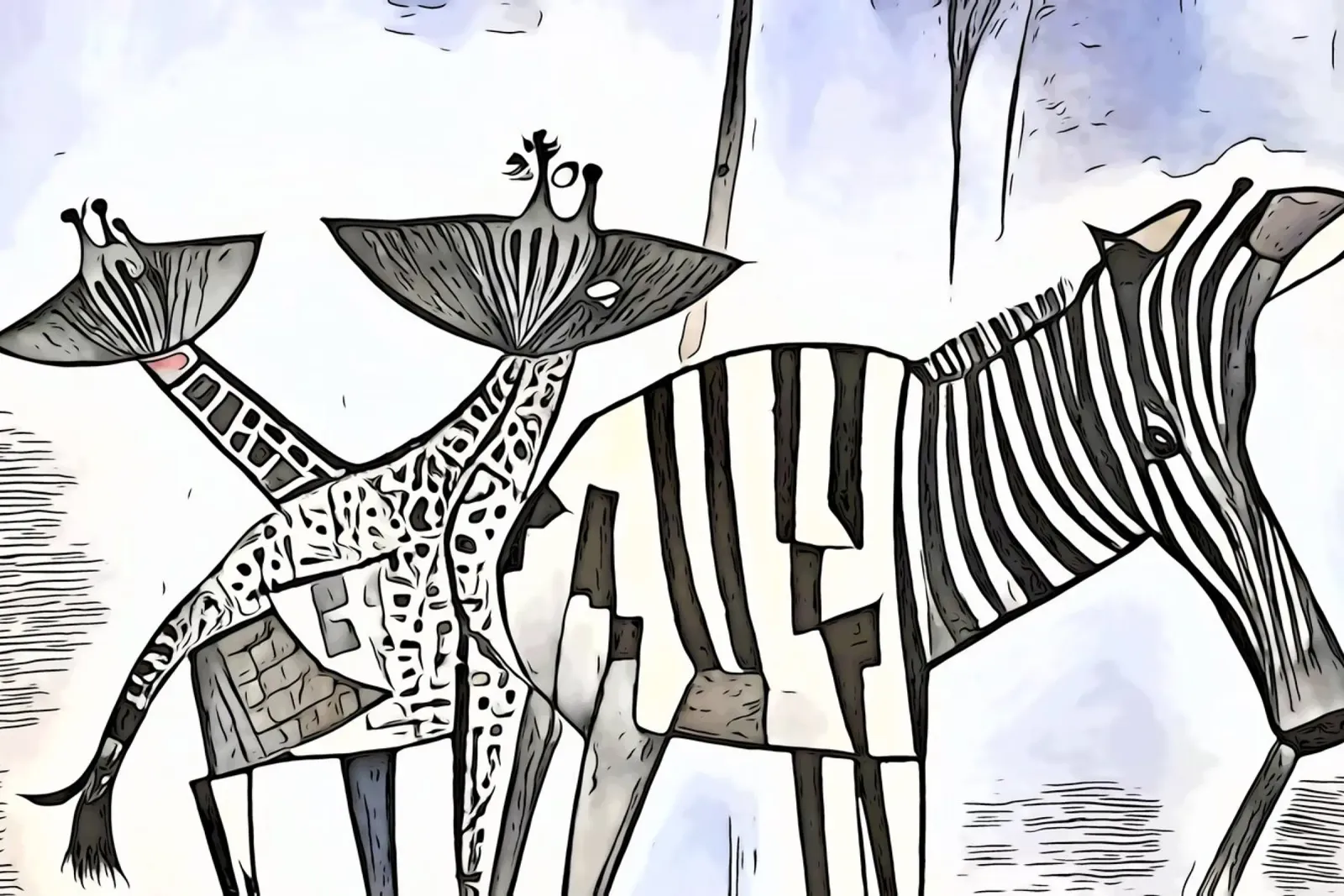 On safari in Africa, motif 9 canvas with Floater frame by ZAMART