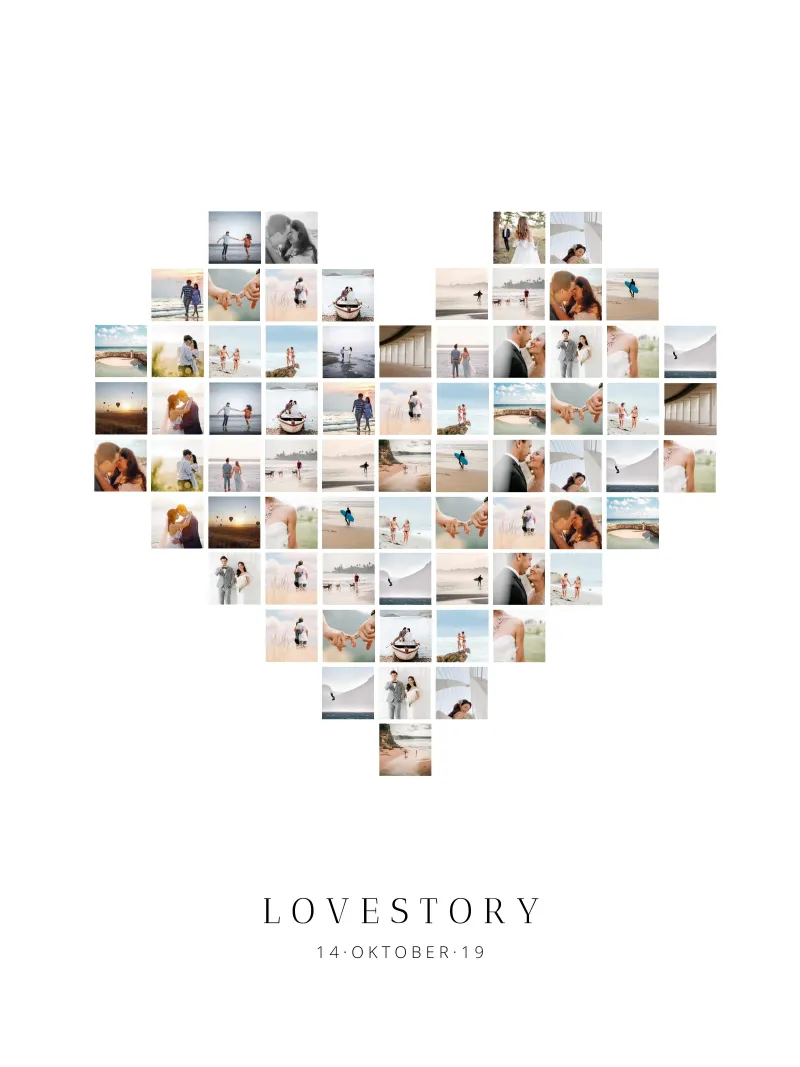 Lovestory poster with aluminum frame by we line studio - design