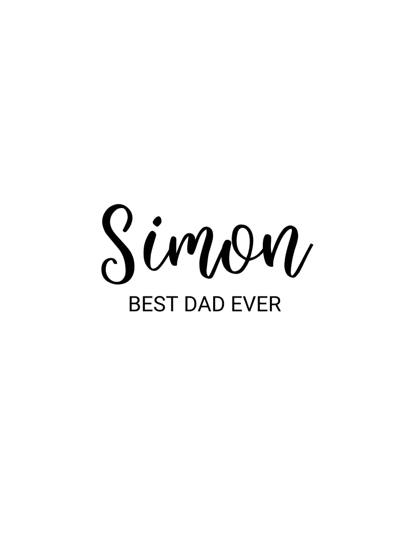 Personalized Custom Name Best Dad Ever canvas by Personalized Art