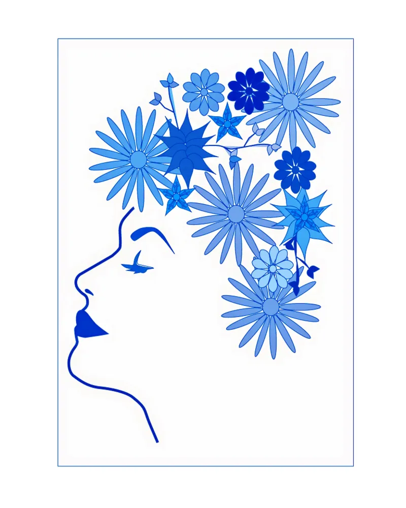 Blue Face backlit film by SunflowerDE