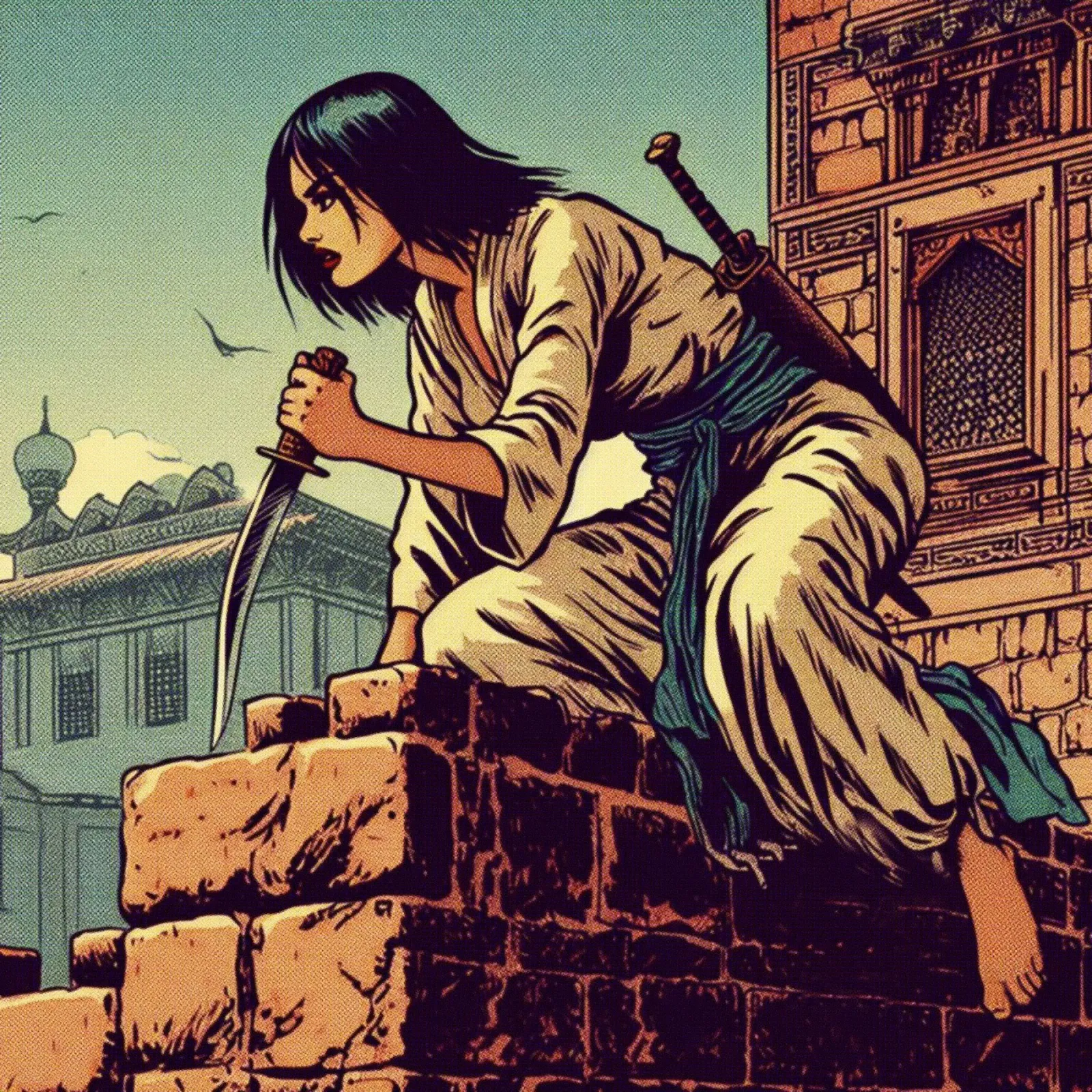 Assassine - Poster d'epoca tela con Cornice a cassetta da posterprints-by-nomad