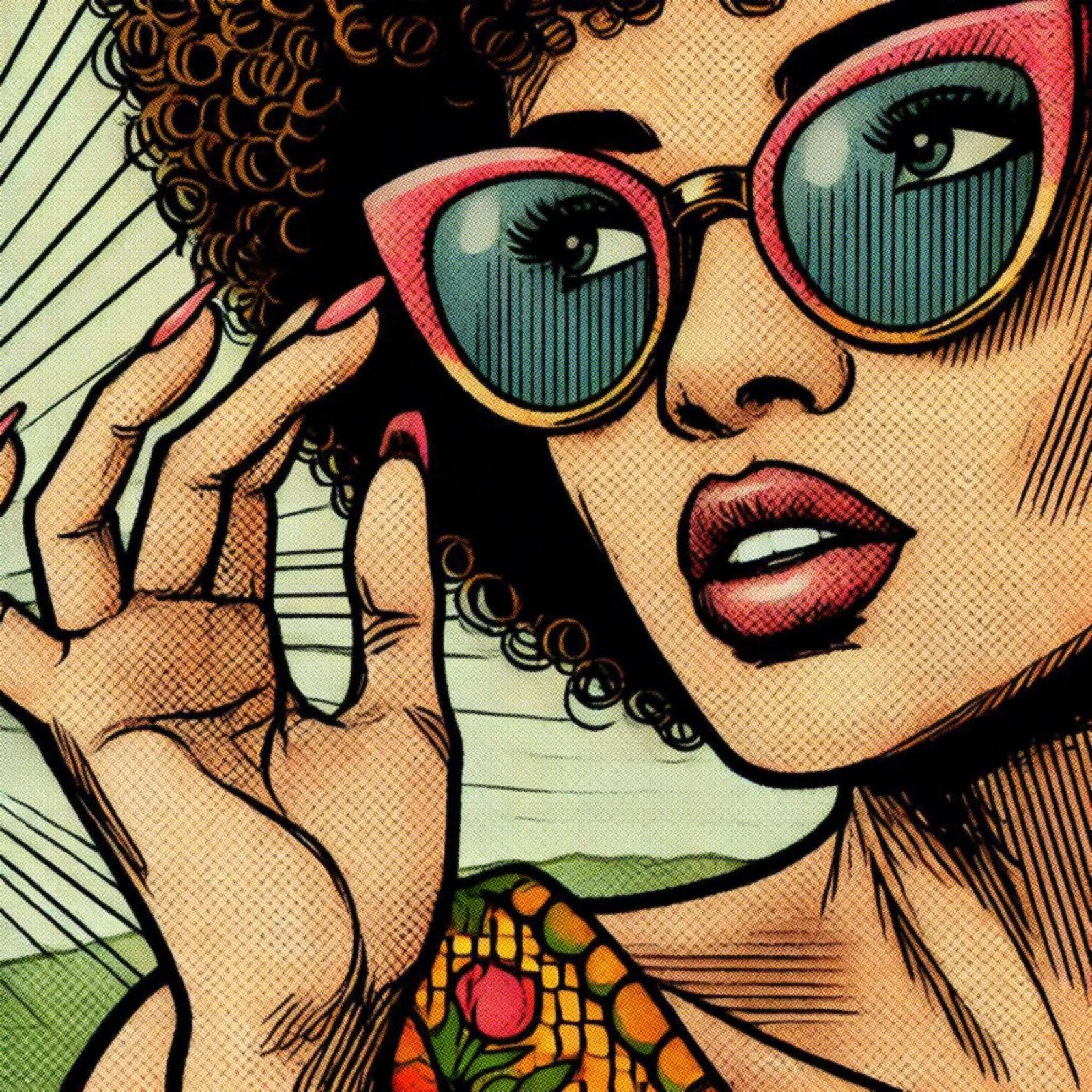 sunglasses - Vintage Poster poster by posterprints-by-nomad