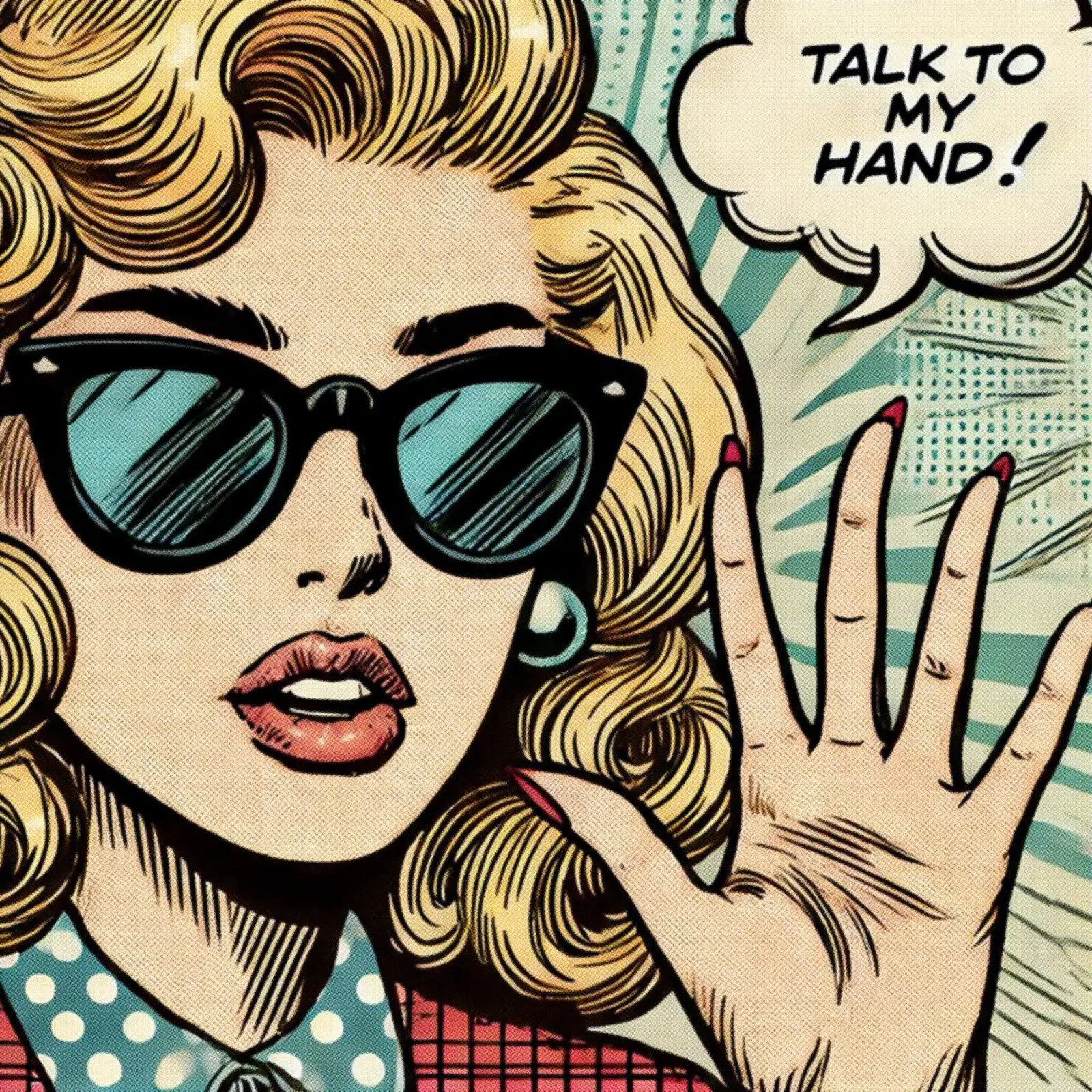 talk to my hand - Vintage Poster pellicola backlit da posterprints-by-nomad