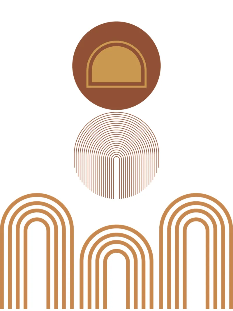 Boho Minimalistisch Modern Ästhetisch Poster mit Aluminium Rahmen von YSV MINIMALIST