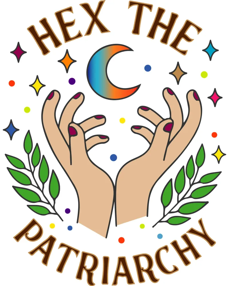 hex the patriarchy art design poster with plastic frame by ririedis