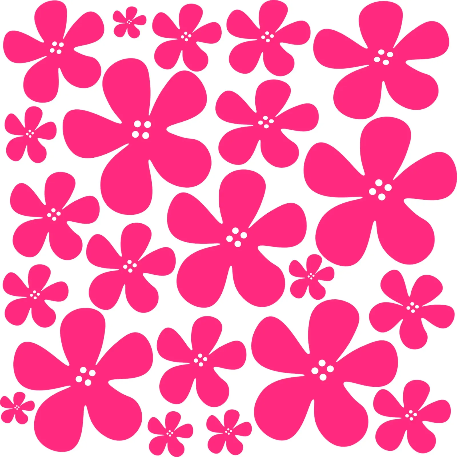 Pink flowers pattern pellicola backlit da baobabprintstore