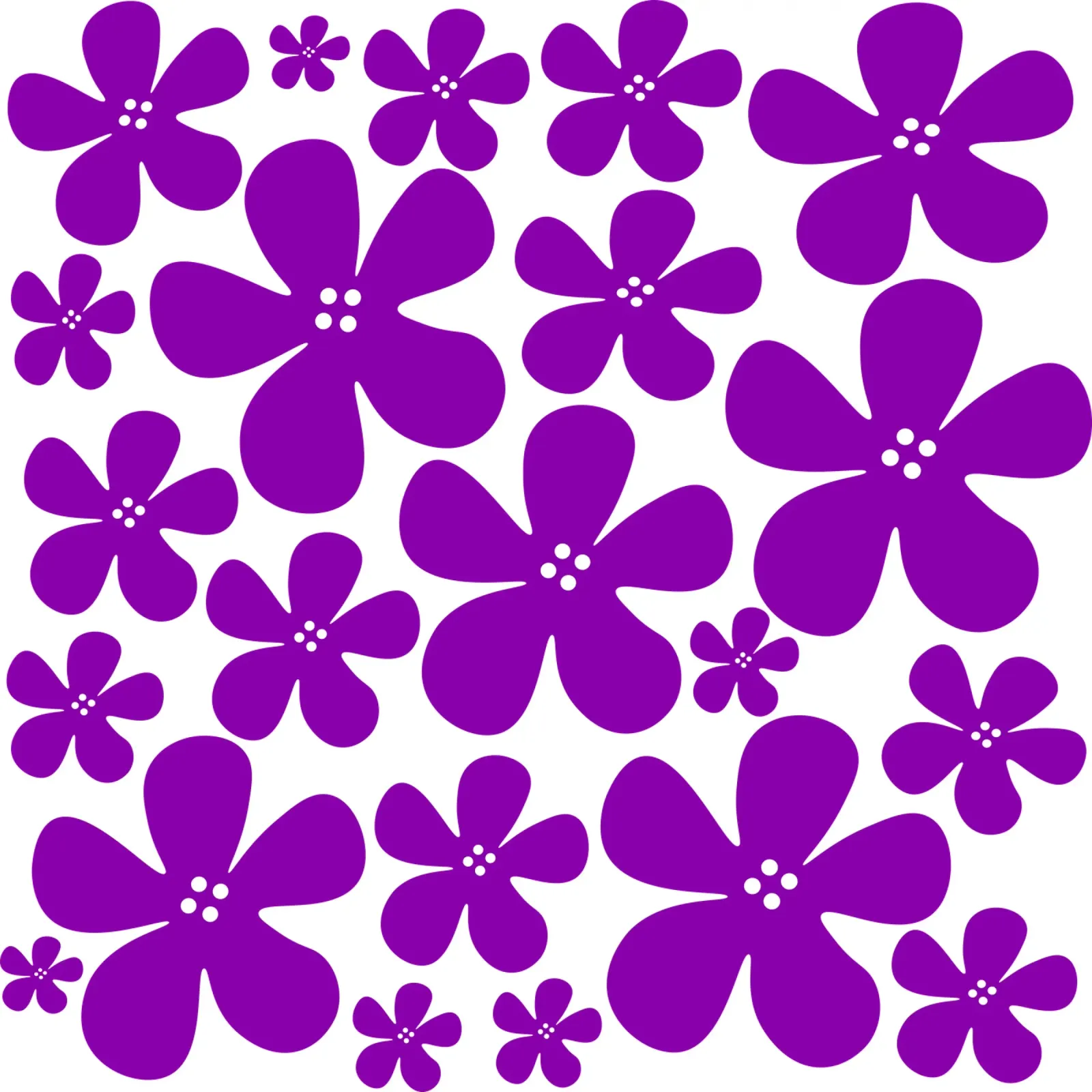 Purple flowers pattern pellicola backlit da baobabprintstore