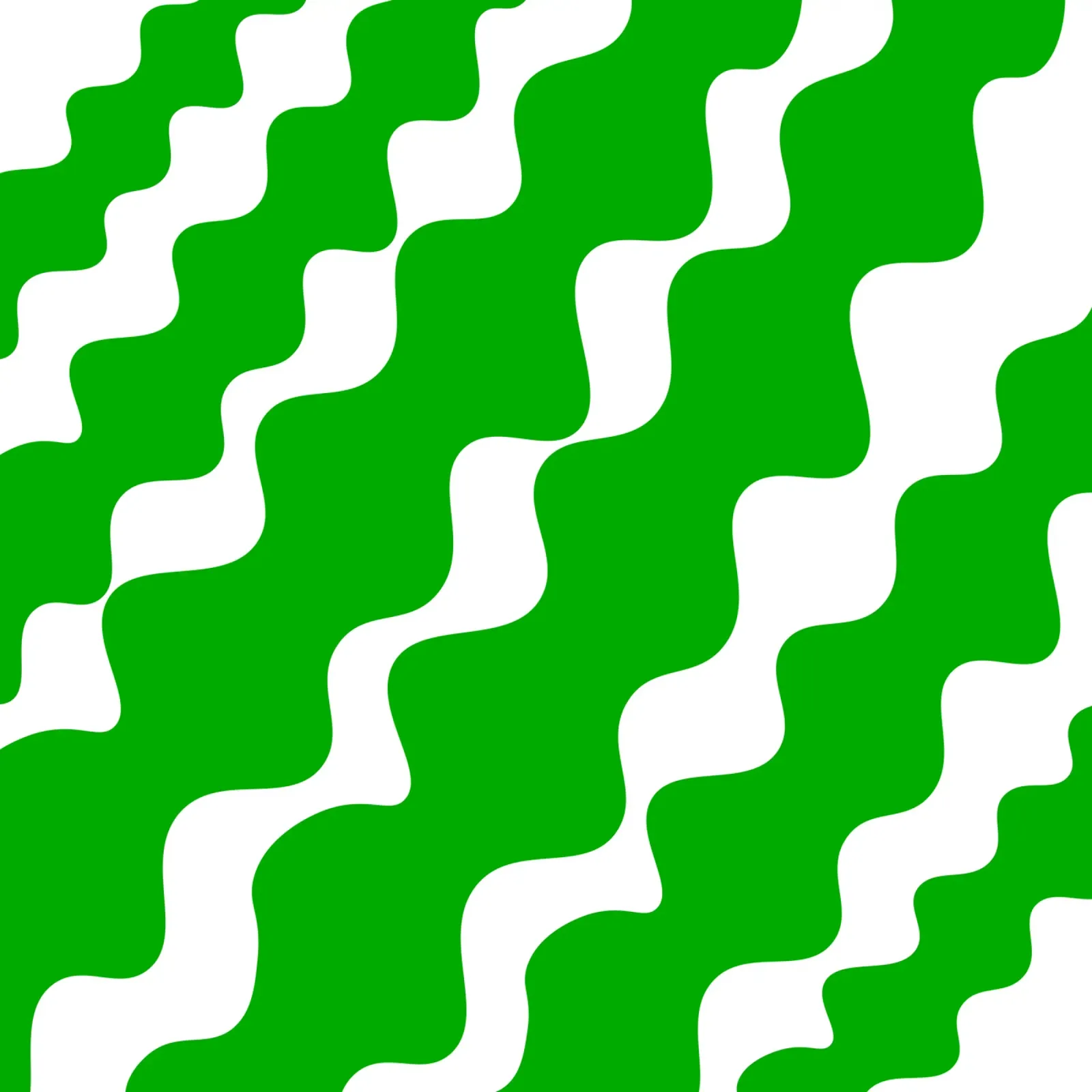 Green slanting waves plexiglass da baobabprintstore