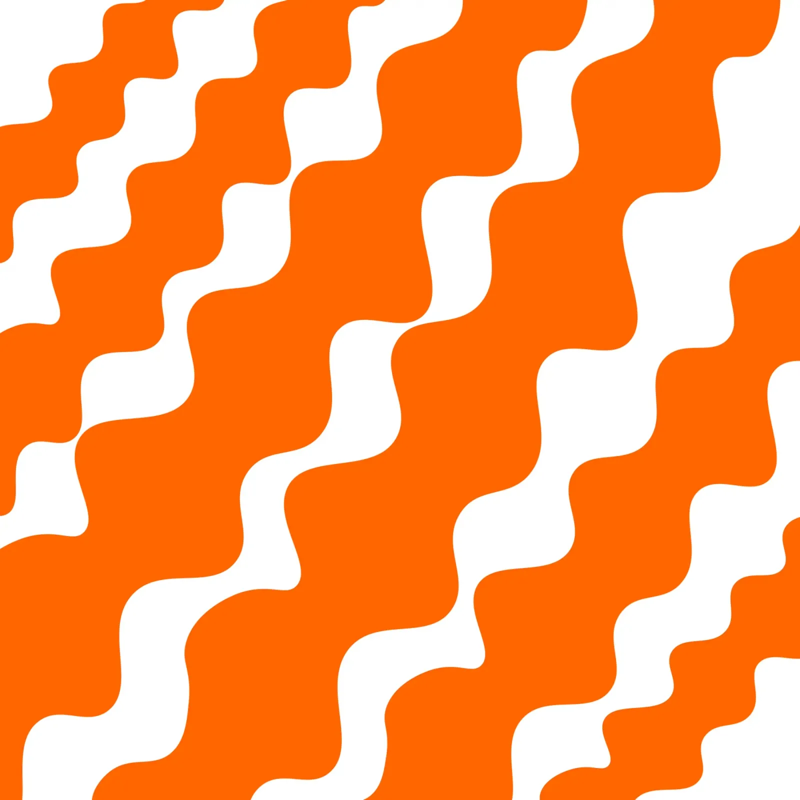 Orange slanting waves plexiglass da baobabprintstore