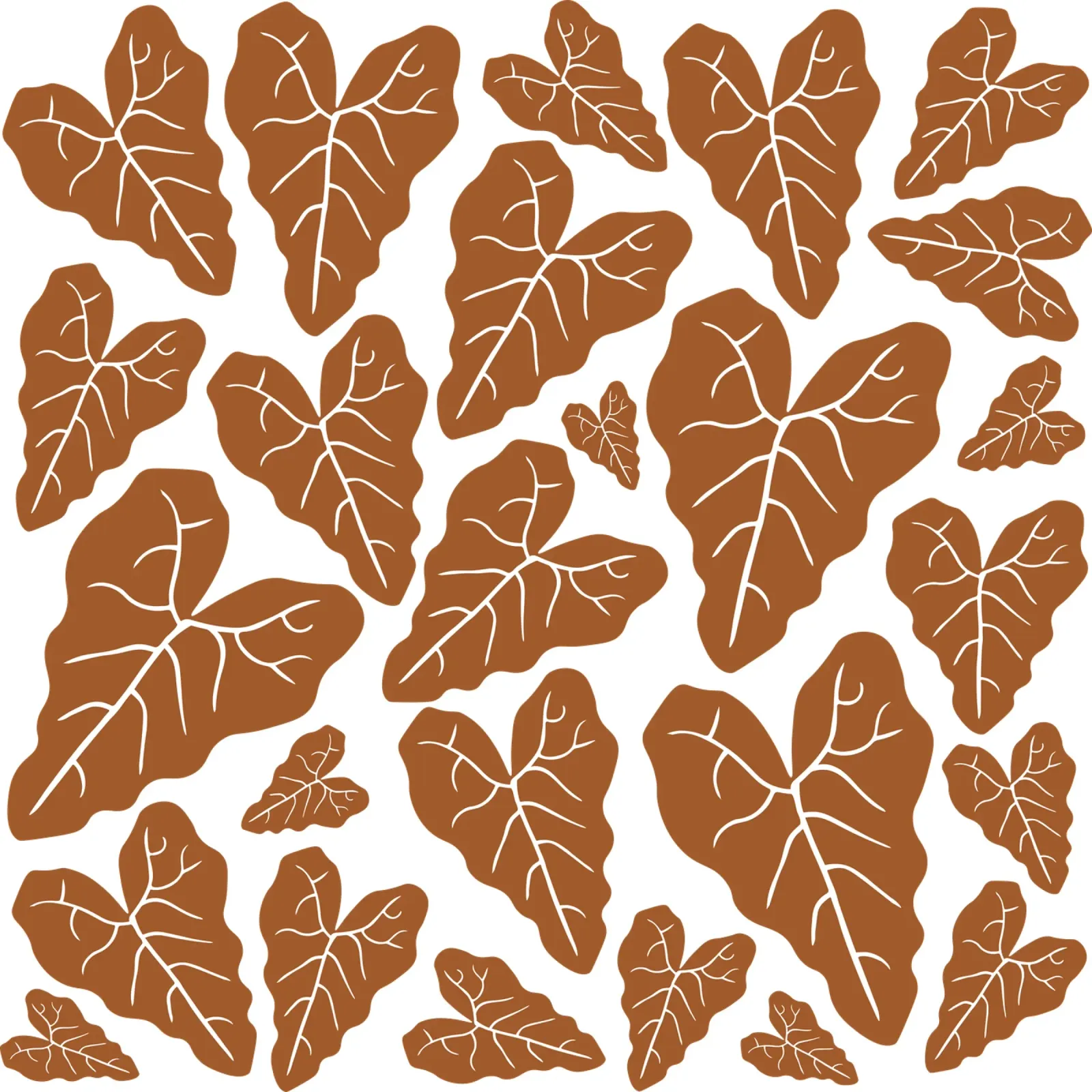 Brown leaves pattern pellicola backlit da baobabprintstore