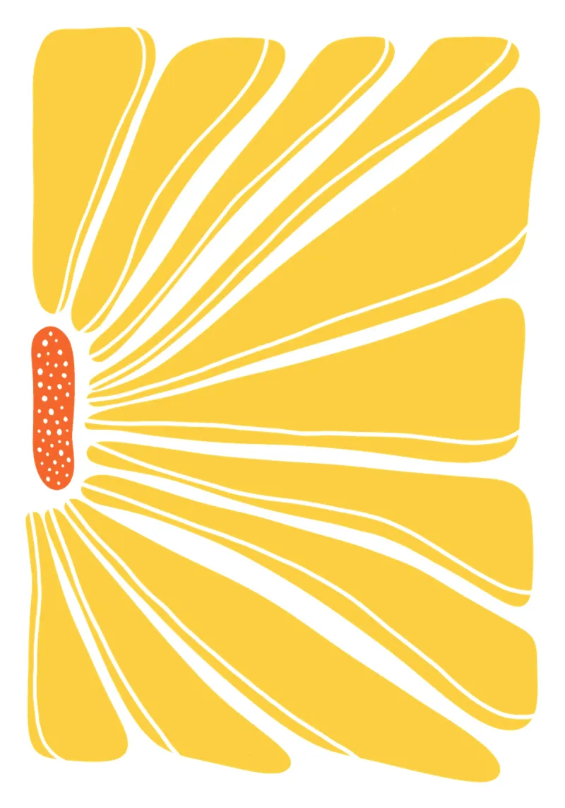 Floral sunshine poster with plastic frame by BAINAI KIDS