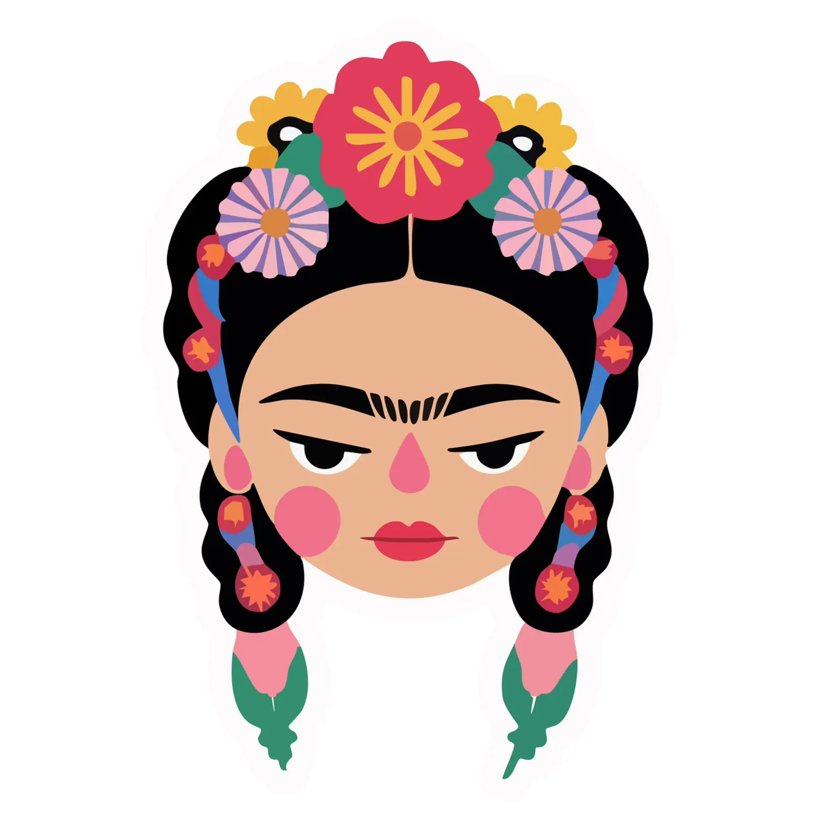 Frida Kahlo Cute Illustration poster da Hey Vincent