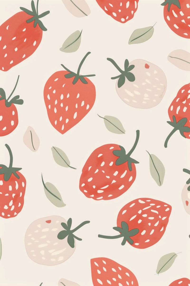 Strawberry Print for Kids Nursery, Children's Playroom decor poster by Little Lola
