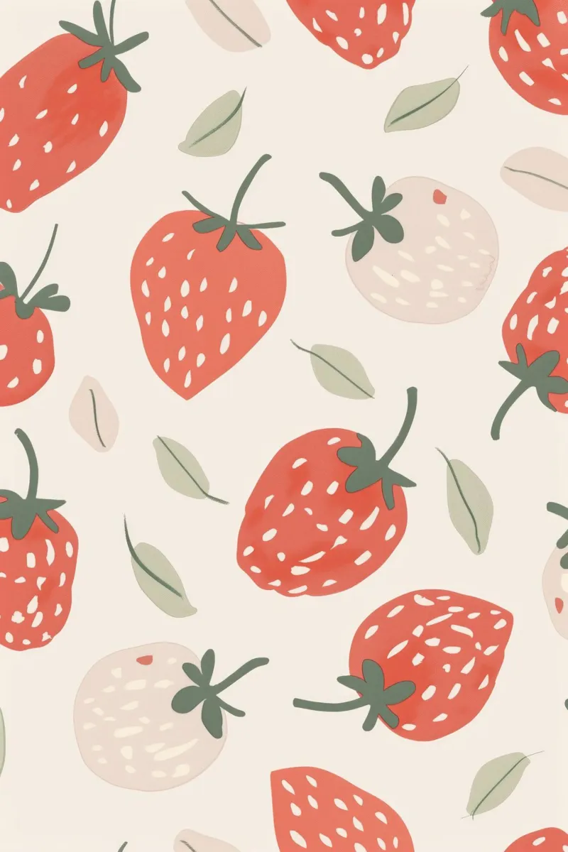 Stampa di fragole per la cameretta dei bambini, arredamento per la stanza dei giochi dei bambini pellicola backlit da Little Lola