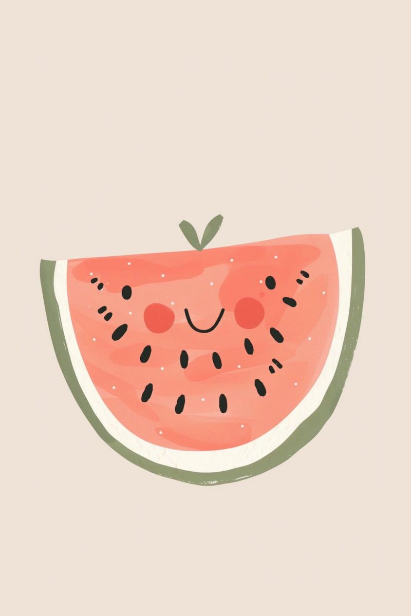 Watermelon Pastel Nursery Decor, Fruit Wall Art for Nursery poster by Little Lola
