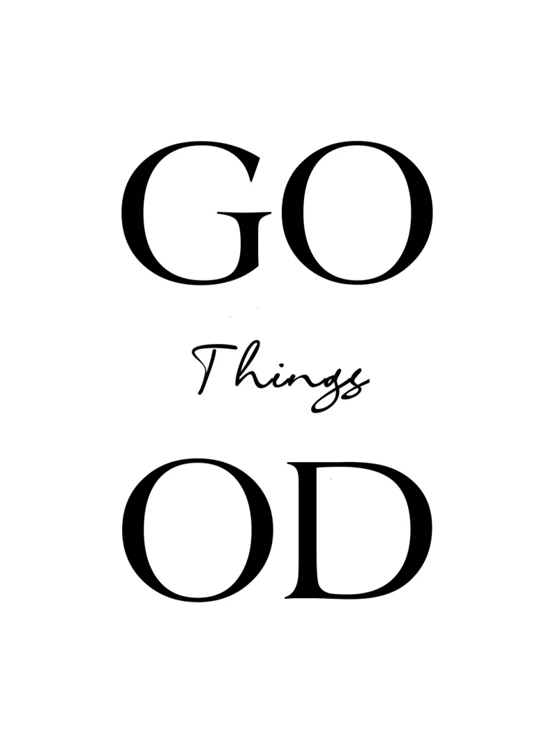Cose buone Tipografia Moderna Minimalista tela da YV TYPOGRAPHY