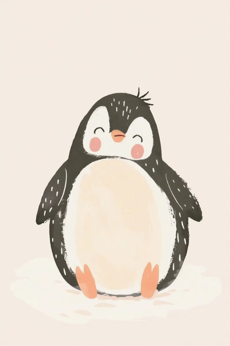 Niedliche Pinguin Illustration, Kinderzimmer Dekoration, Kinderspielzimmer Acryl-Glas von Little Lola