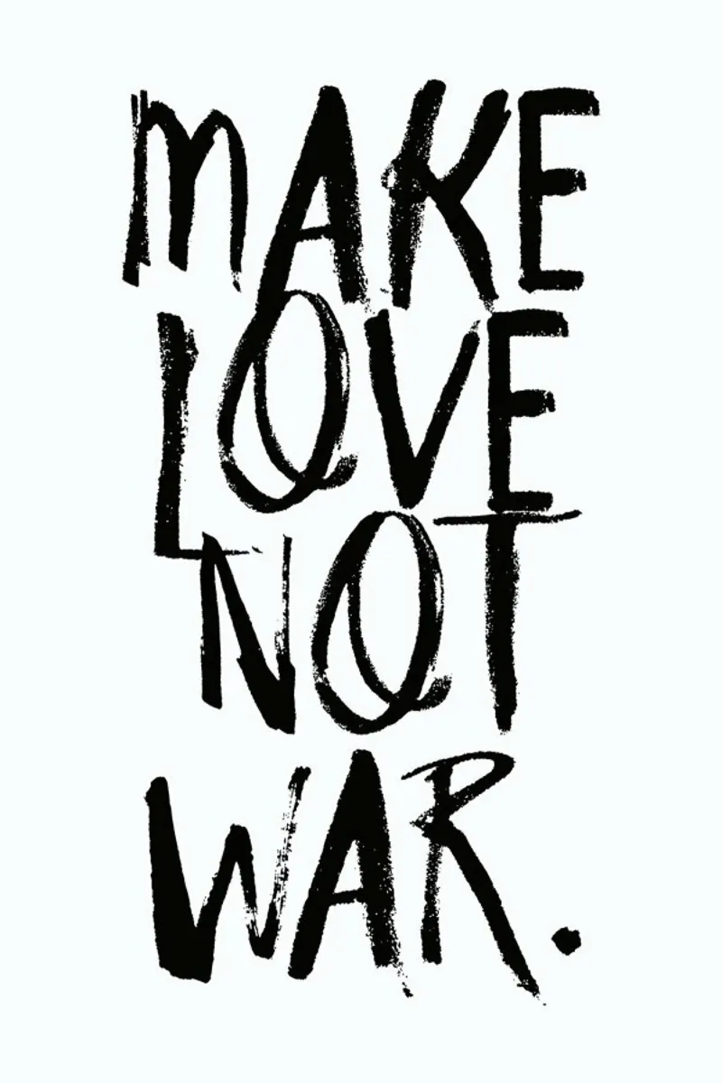 Make Love poster with plastic frame by Honeymoon Hotel