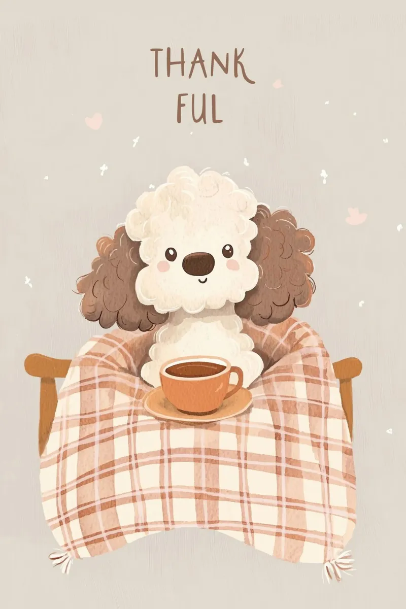 Stampa della cameretta per bambini, illustrazione di un cucciolo carino poster con telaio in legno da Little Lola