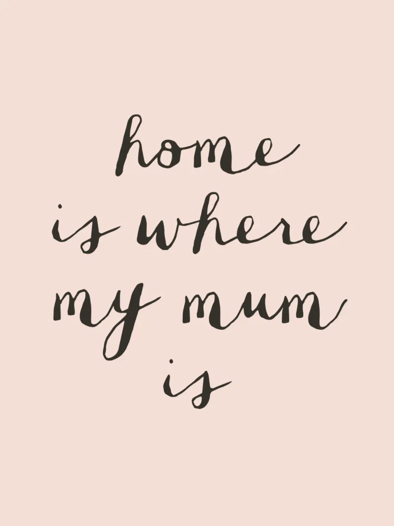La casa è dove c'è la mia mamma alluminio dibond da THE MOTIVATED TYPE