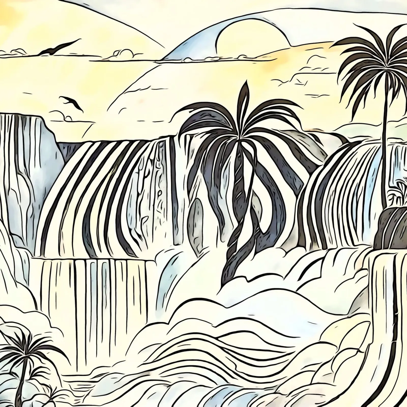 On the road in Africa, motif 5 poster with aluminum frame by ZAMART