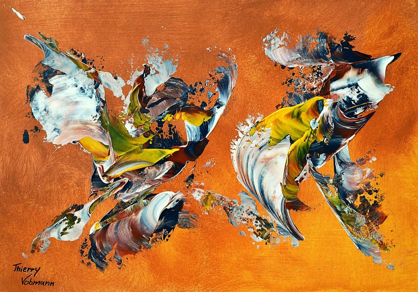 IDEAL GIFT 112 poster con telaio in plastica da Thierry Vobmann Abstract painting