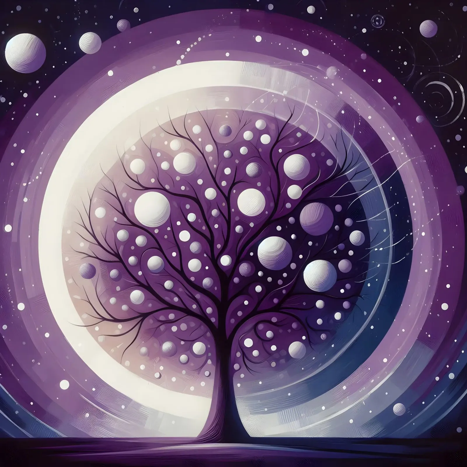 Baum - lilac alu-dibond by spiritual