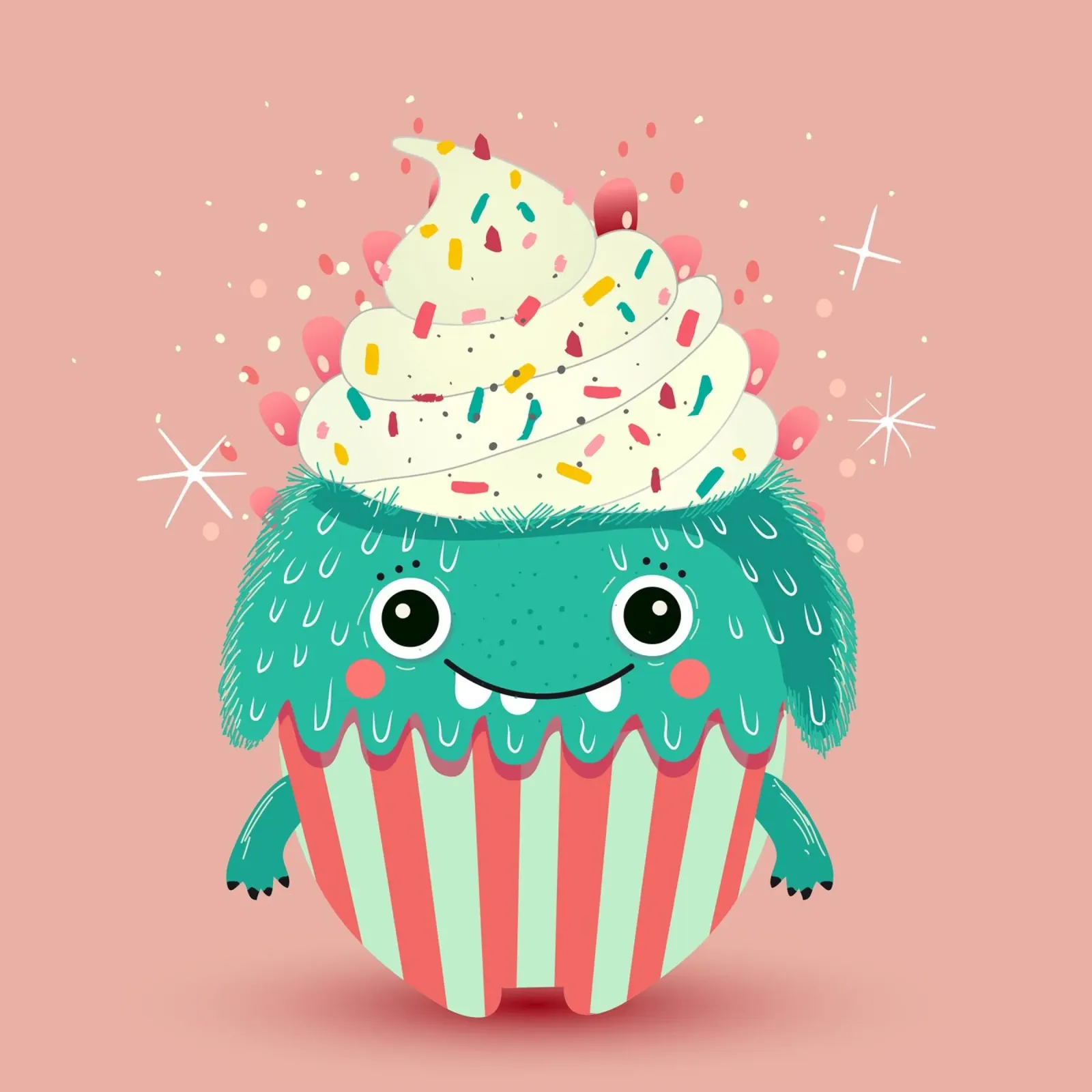Un simpatico mostro di cupcake - dolce e giocoso plexiglass da namosh