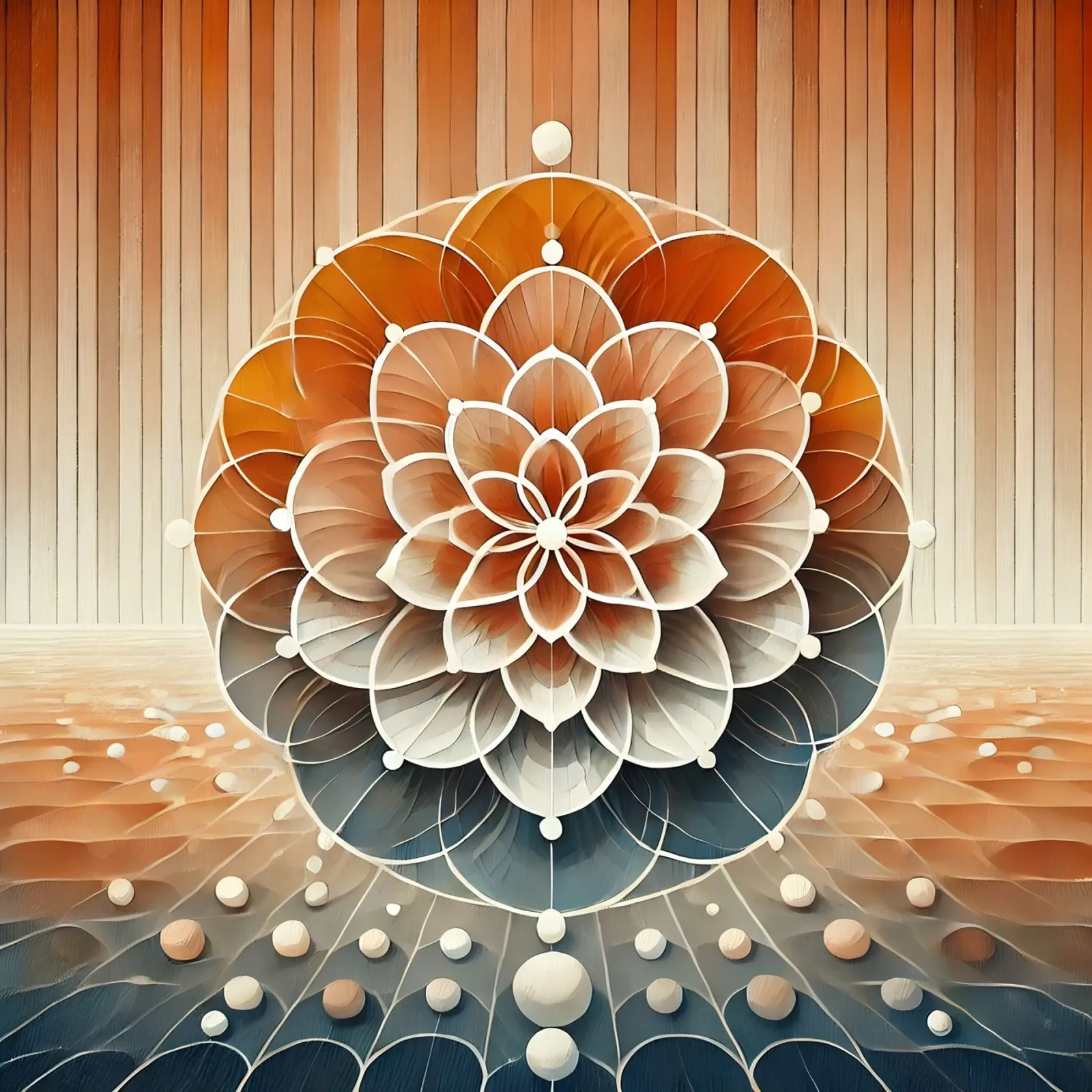 Fiore della vita - arancione poster da spiritual