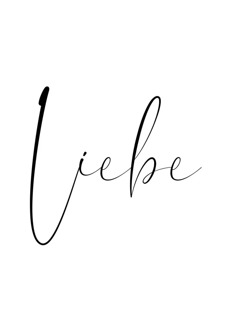 Liebe - Schreibschrift carta hahnemühle da BAINAI