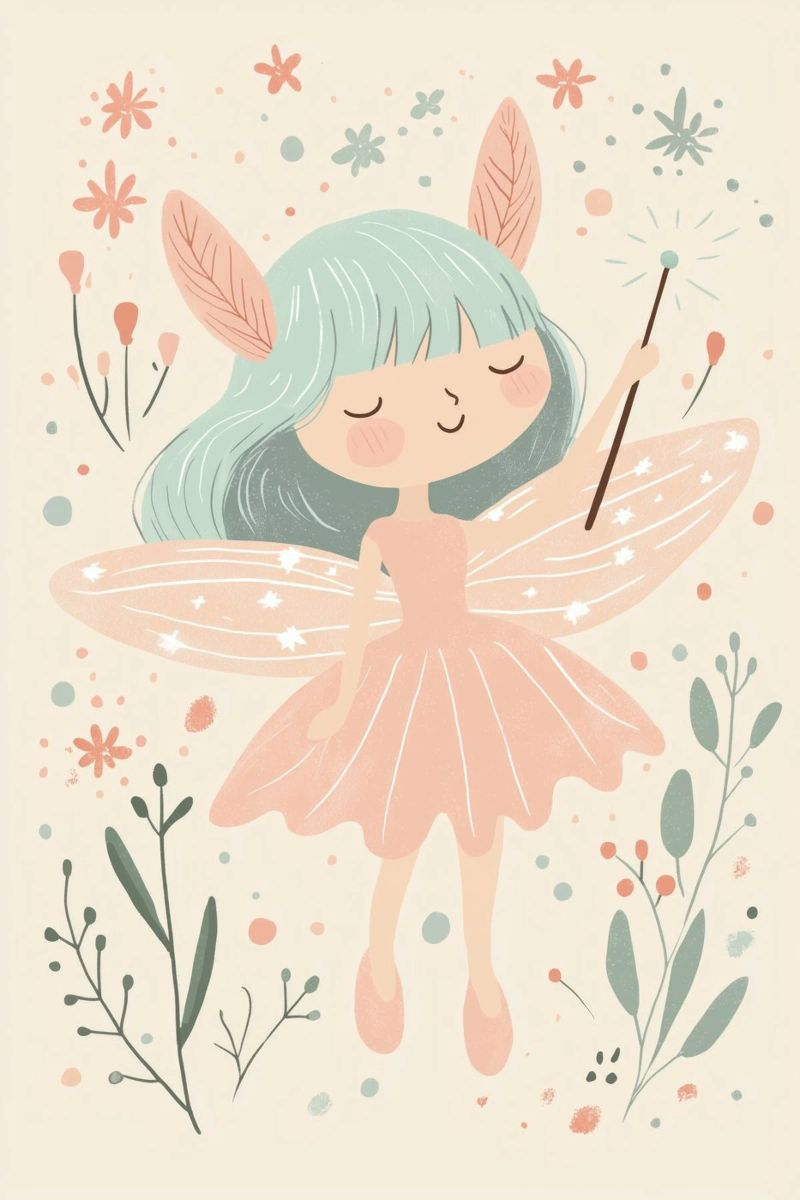 Impression de fée fantaisiste pour chambre d'enfant, poster de chambre d'enfant poster de Little Lola
