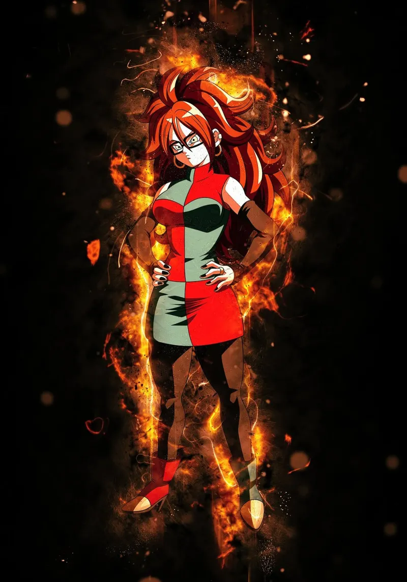 Androide 21 alluminio dibond da Neonartstudio