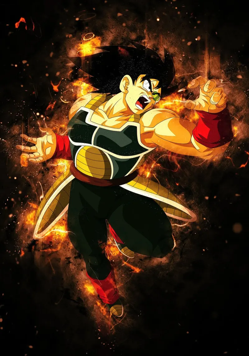 Bardock pellicola backlit da Neonartstudio