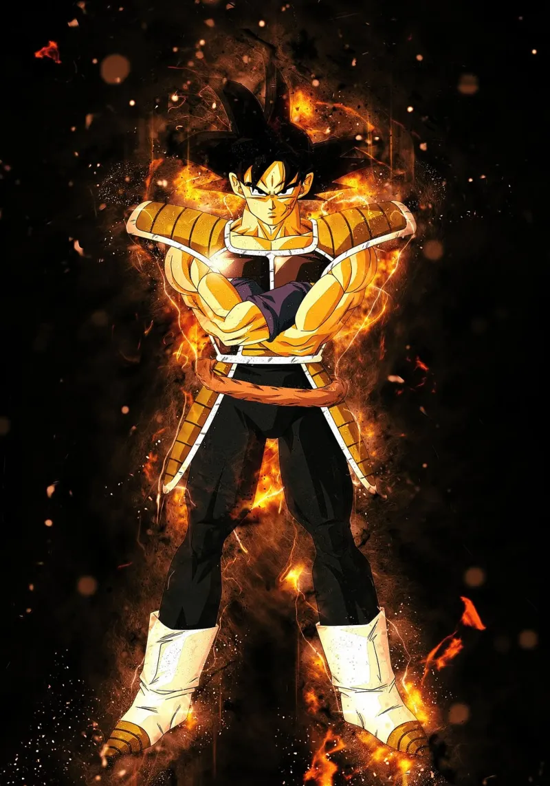 Bardock pellicola backlit da Neonartstudio