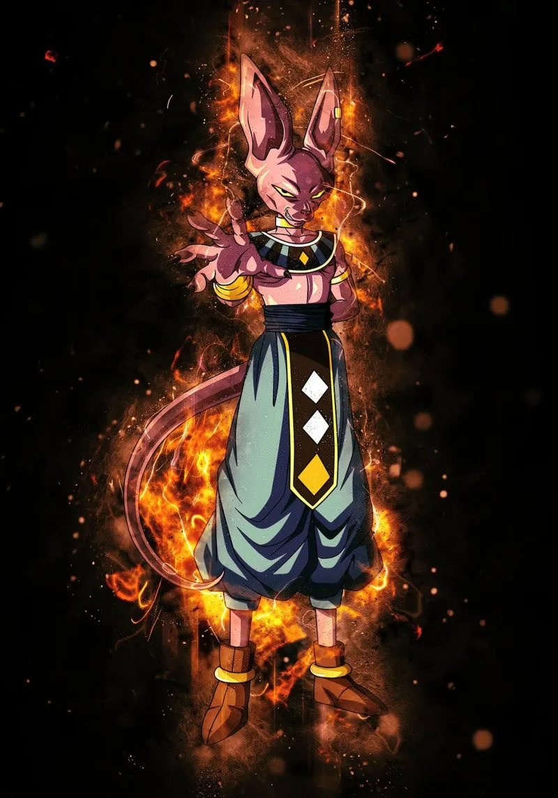 Beerus pellicola backlit da Neonartstudio