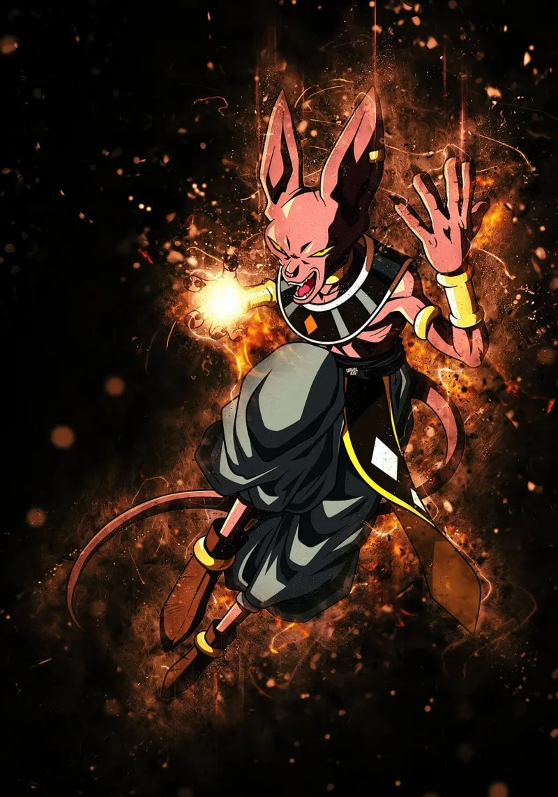Beerus pellicola backlit da Neonartstudio