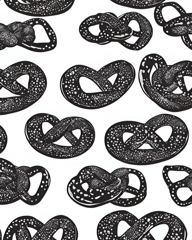 Motivo Pretzel in bianco e nero pellicola backlit da designsbysophia