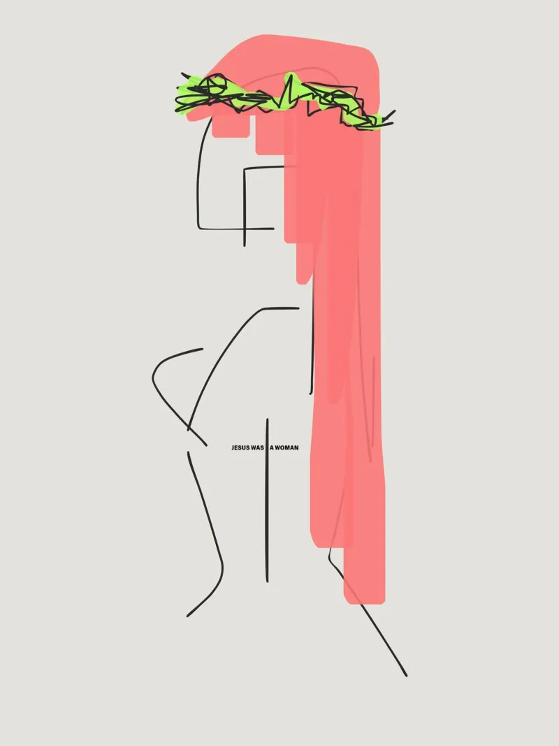 JESUS IS A WOMAN hahnemühle by evy